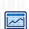 Computer screen icon showing logistics dashboard